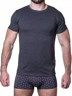 Мягкая футболка из 100% хлопка Sergio Dallini DT7503сдтФм Маренго/Серый